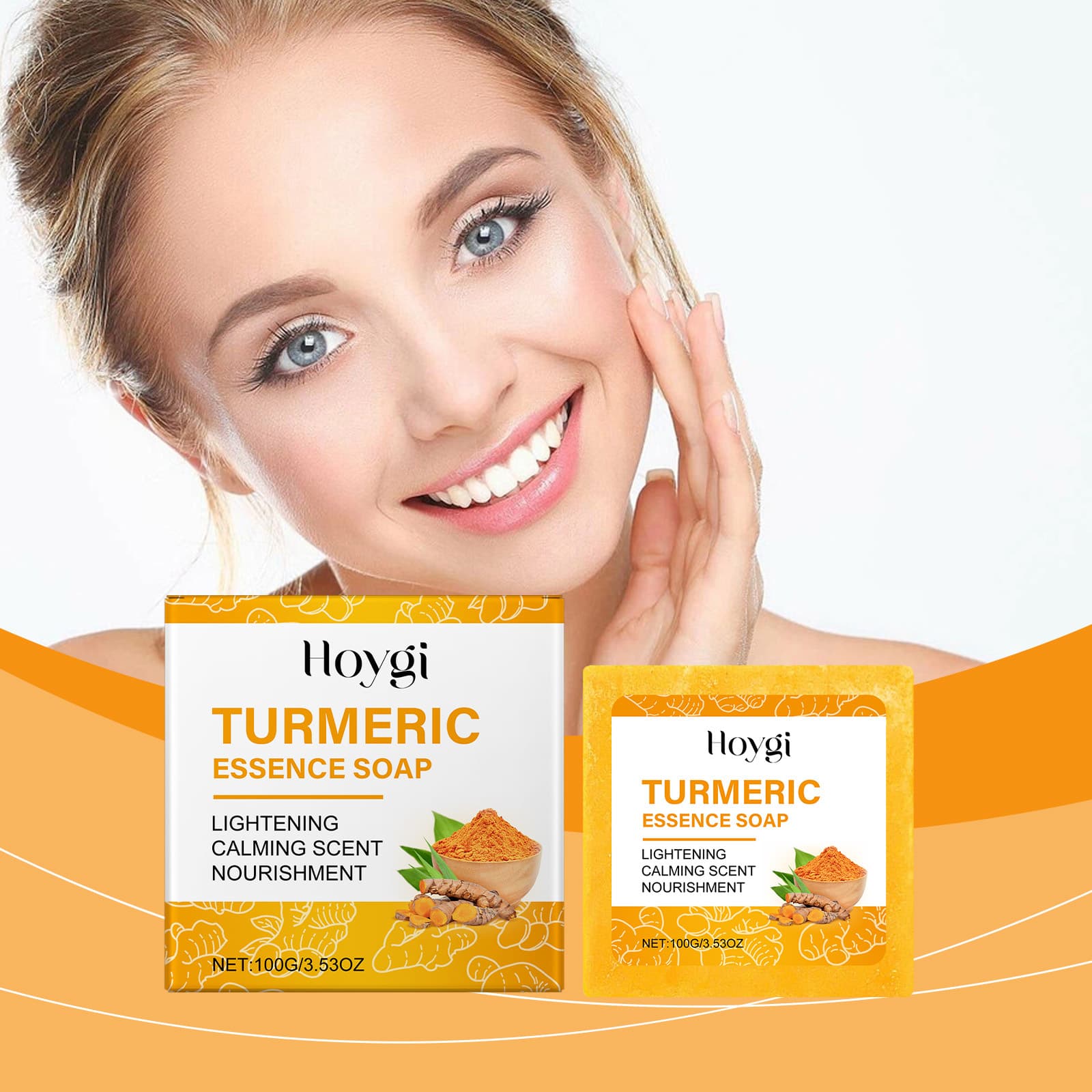 Turmeric Brightening Cleansing Soap Gently Cleanses Leaves S